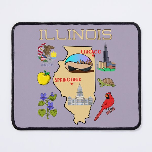 Item preview, Chicago Skyline Bean & Illinois State Pride: Vintage Style Souvenir Gift designed and sold by mashmosh.