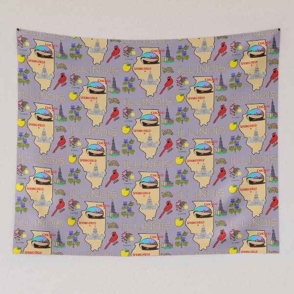 Item preview, Chicago Skyline Bean & Illinois State Pride: Vintage Style Souvenir Gift designed and sold by mashmosh.