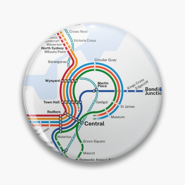 Item preview, Mapa ferroviario de Sídney 2026 (tema claro) designed and sold by CrossingLights.