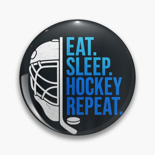 Item preview, Eat. Sleep. Hockey. Repeat. | Goalie Mask Bold Sports Tee designed and sold by candortees.