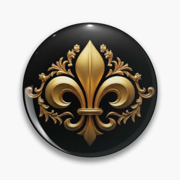 Item preview, Fleur De Lys Gold Ornate French Baroque Heraldic Emblem designed and sold by ProjectNoah.
