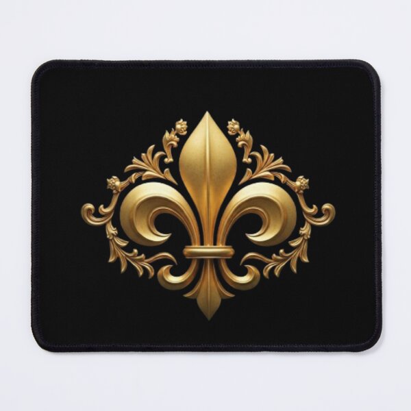 Item preview, Fleur De Lys Gold Ornate French Baroque Heraldic Emblem designed and sold by ProjectNoah.