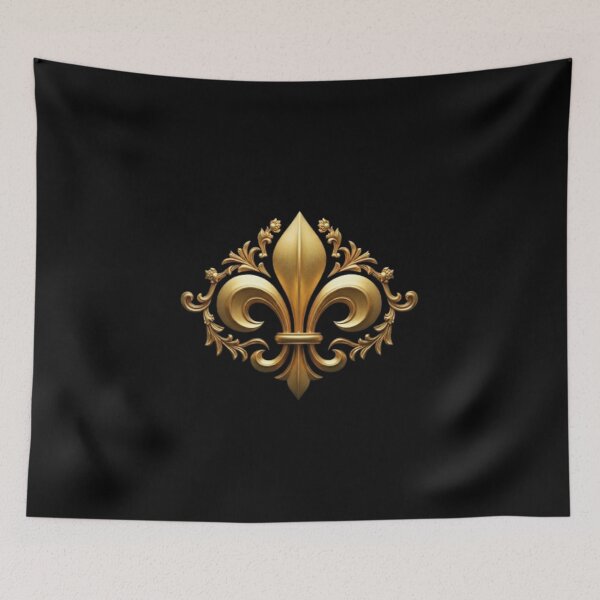 Item preview, Fleur De Lys Gold Ornate French Baroque Heraldic Emblem designed and sold by ProjectNoah.