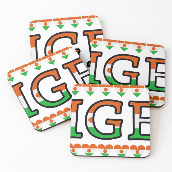 Item preview, Niger Flag Letters And Hearts designed and sold by TheIconSmith.