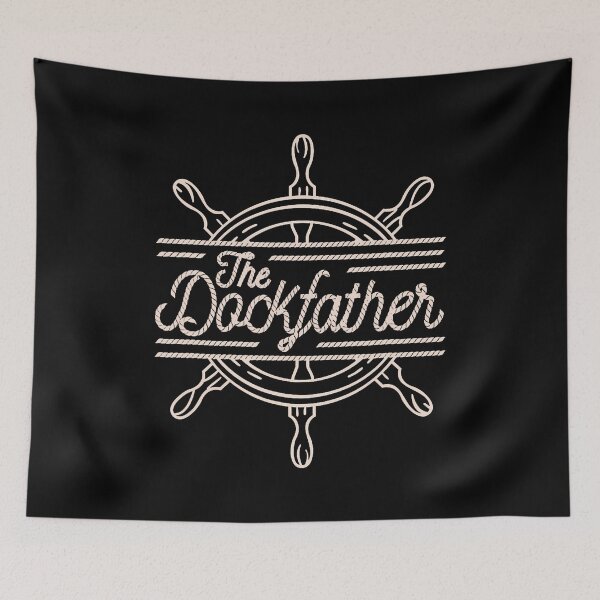 Item preview, The Dockfather Funny Vintage Boat Captain Sailing designed and sold by DianaEsther1.