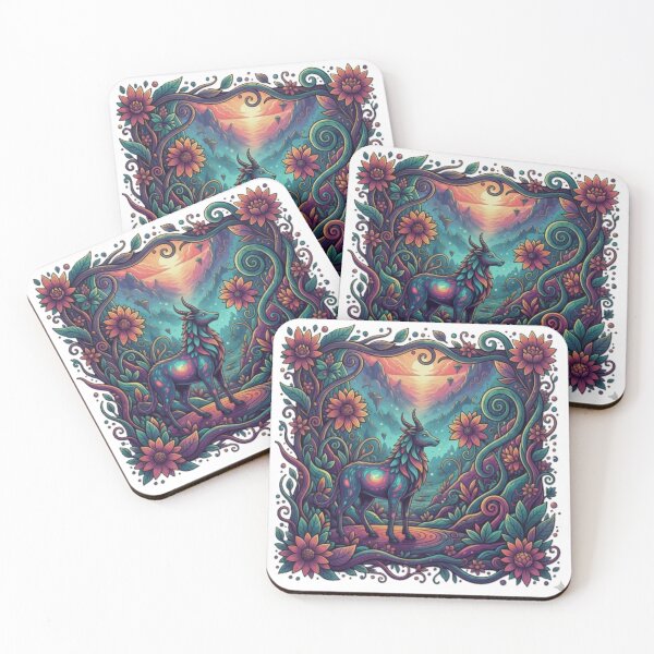 Item preview, Ethereal Forest Spirit Mystical Neon Woodland Art designed and sold by MartinxMarie.