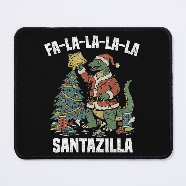 Item preview, Santazilla Christmas Kaiju Dinosaur Holiday Design designed and sold by FreshVibe Prints.