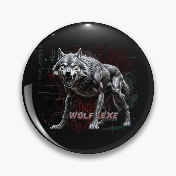 Item preview, WOLF.EXE – Primal Code, Digital Wolf from a Disrupted System designed and sold by CrisMor-Art.