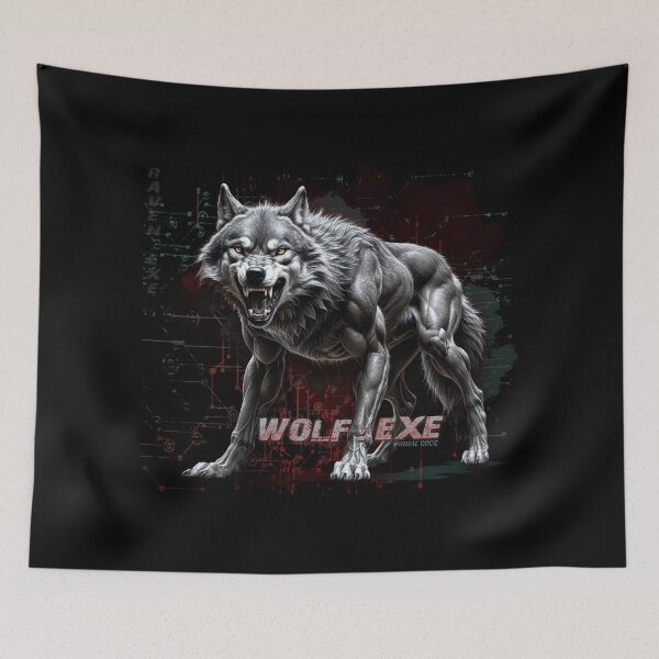 Item preview, WOLF.EXE – Primal Code, Digital Wolf from a Disrupted System designed and sold by CrisMor-Art.