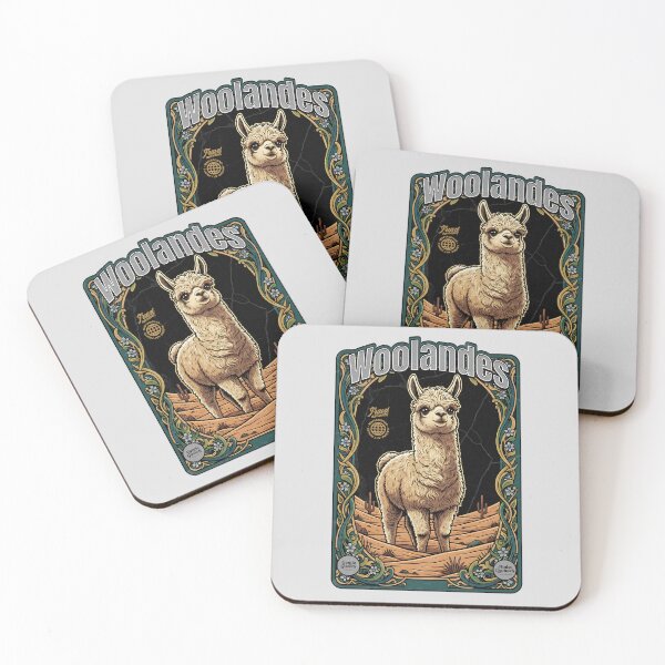 Item preview, Woodland Alpaca – Cute alpaca in vintage travel style designed and sold by Mafiadonar.