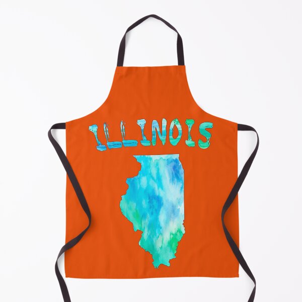 Item preview, Watercolor Illinois State Map - Artistic Aqua Blue Green Splash designed and sold by mashmosh.