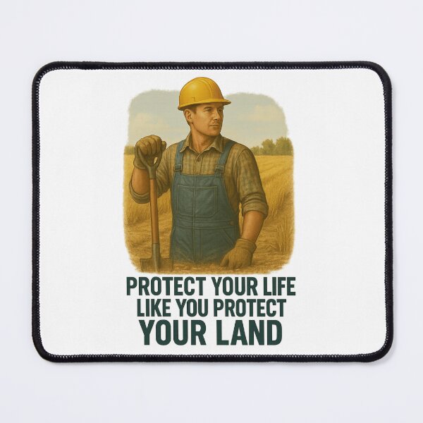 Item preview, Protect Your Life Like You Protect Your Land – Farm Safety Awareness Design designed and sold by Badegi Tradings.