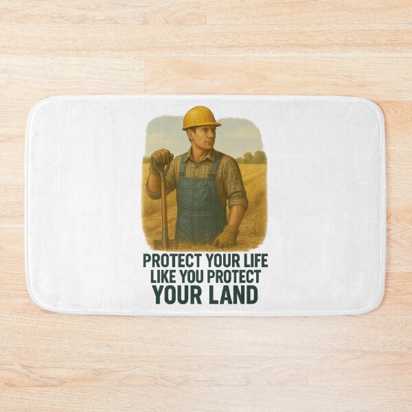 Item preview, Protect Your Life Like You Protect Your Land – Farm Safety Awareness Design designed and sold by Badegi Tradings.