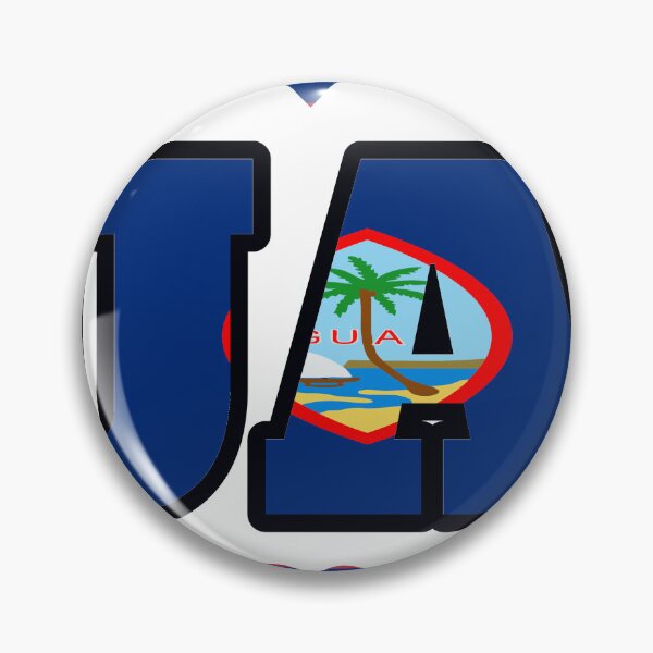 Item preview, Guam Flag Letters And Hearts designed and sold by TheIconSmith.