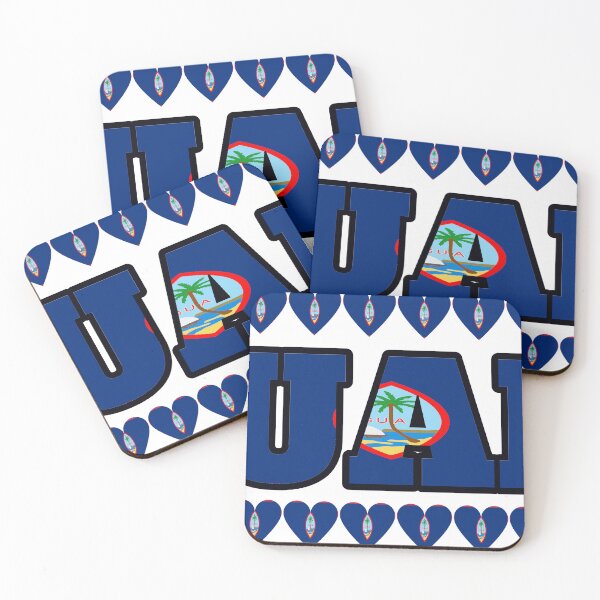 Item preview, Guam Flag Letters And Hearts designed and sold by TheIconSmith.