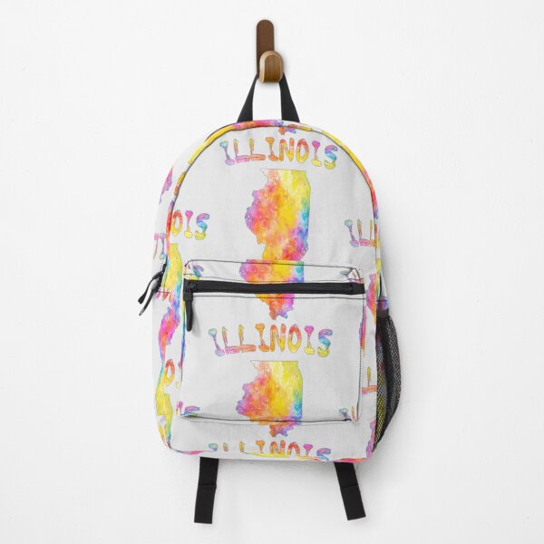 Item preview, Vibrant Illinois, Watercolor Splatter State Map designed and sold by mashmosh.