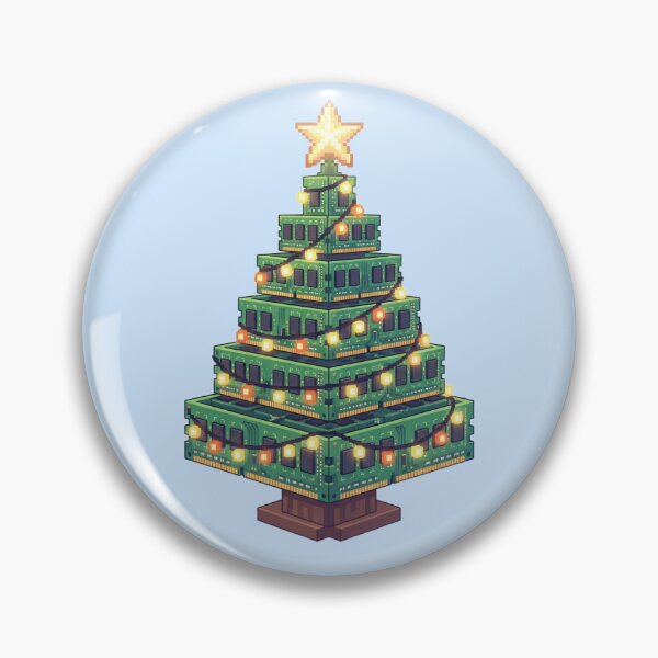 Item preview, Pixel RAM Christmas Tree – Tech Holiday Geek Gift designed and sold by MuseAI.