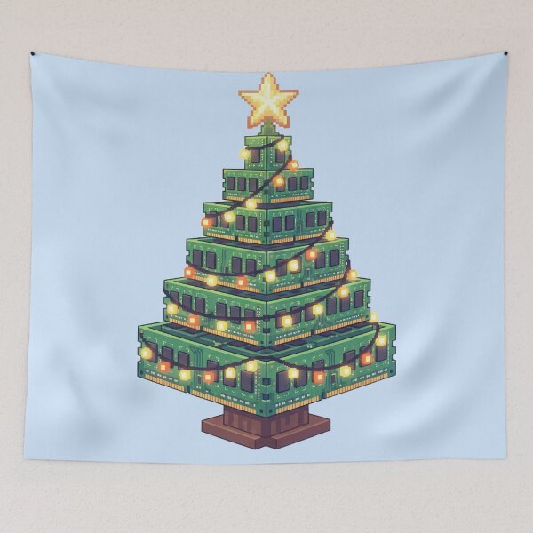 Item preview, Pixel RAM Christmas Tree – Tech Holiday Geek Gift designed and sold by MuseAI.