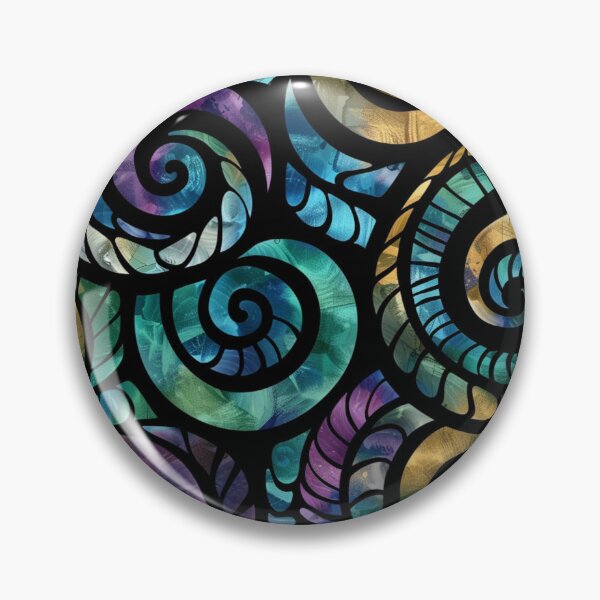 Item preview, New Zealand Māori Paua Pattern Koru Design 672 designed and sold by GrinGalore.
