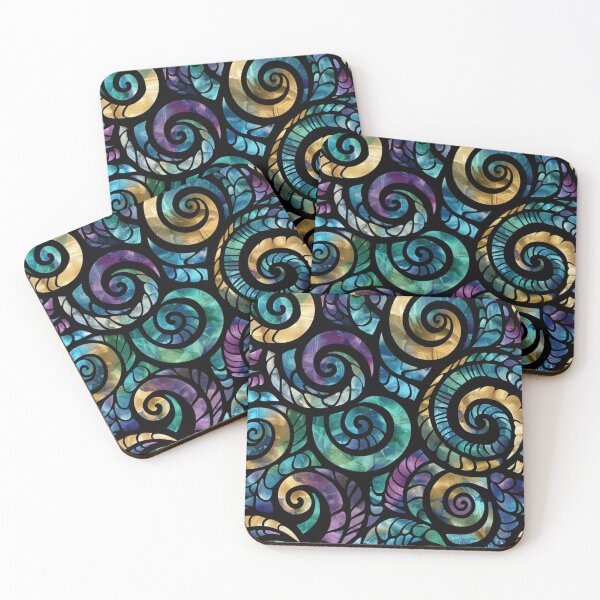 Item preview, New Zealand Māori Paua Pattern Koru Design 672 designed and sold by GrinGalore.