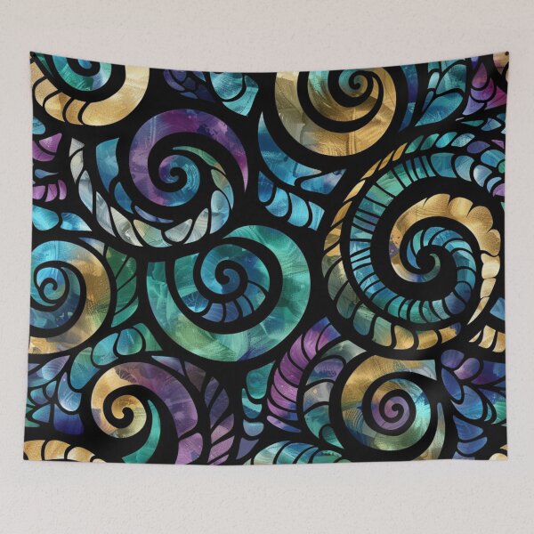 Item preview, New Zealand Māori Paua Pattern Koru Design 672 designed and sold by GrinGalore.