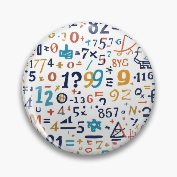 Item preview, Abstract Logic Pattern - Numbers, Equations & Symbols designed and sold by LunaPrintCo.