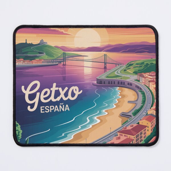 Item preview, Getxo Spain - Coastal Sunset with Bridge designed and sold by CircinusStore.