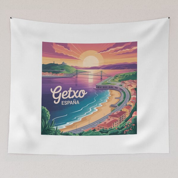 Item preview, Getxo Spain - Coastal Sunset with Bridge designed and sold by CircinusStore.