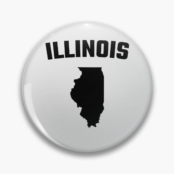 Item preview, Illinois State Map Silhouette - Classic Arch Text Design designed and sold by mashmosh.