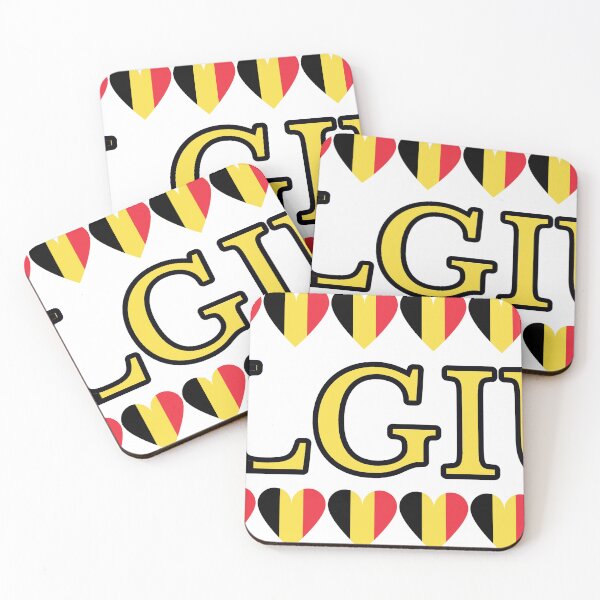 Item preview, Belgium Flag Letters And Hearts designed and sold by TheIconSmith.