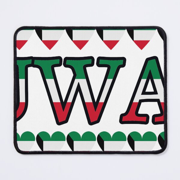 Item preview, Kuwait Flag Letters And Hearts designed and sold by TheIconSmith.