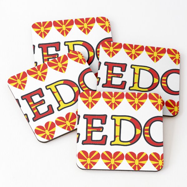 Item preview, Macedonia Flag Letters And Hearts designed and sold by TheIconSmith.