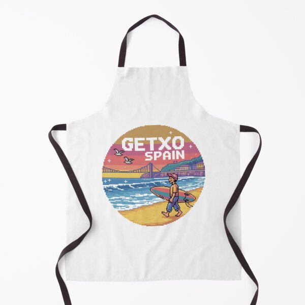 Item preview, Getxo Spain - Pixel Art Surfer Sunset Scene designed and sold by CircinusStore.