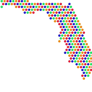 Artwork thumbnail, Multicolored Rhinestone Florida by TheIconSmith