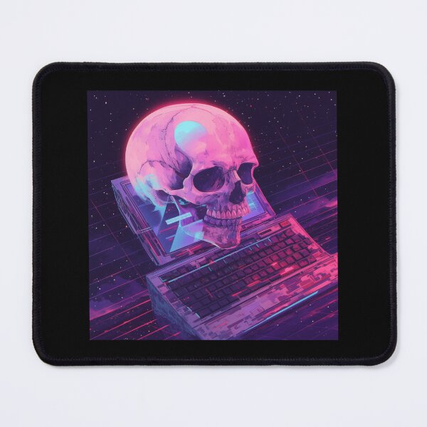 Item preview, Neon Cyberpunk Skull / Digital Hacker Art / Retro-Futuristic Synthwave Design designed and sold by SMARTKIT DESIGNAGENCY.