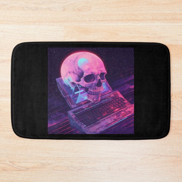 Item preview, Neon Cyberpunk Skull / Digital Hacker Art / Retro-Futuristic Synthwave Design designed and sold by SMARTKIT  DESIGNAGENCY.