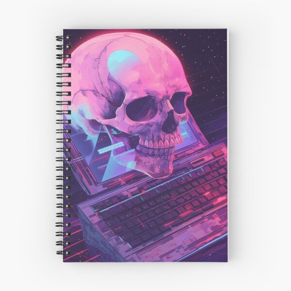 Item preview, Neon Cyberpunk Skull / Digital Hacker Art / Retro-Futuristic Synthwave Design designed and sold by SMARTKIT  DESIGNAGENCY.