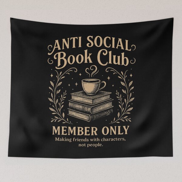 Item preview, Anti Social Book Club Introvert Book Lover Literary designed and sold by MariaEdna1.
