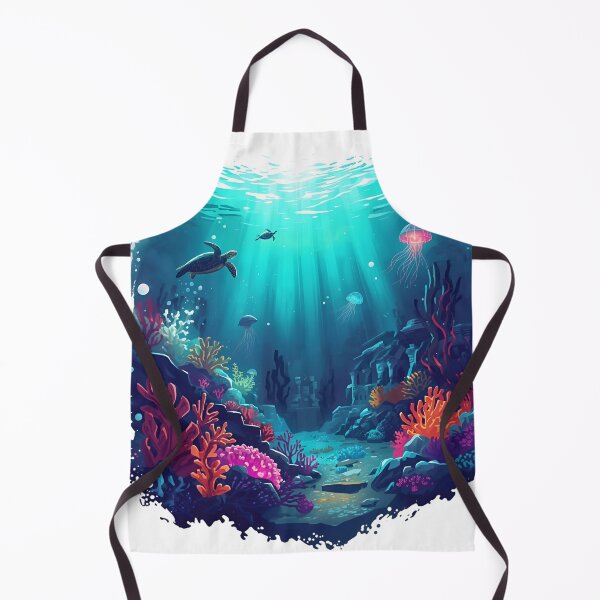 Item preview, Neon Tides – Deep Ocean Kingdom Illustration designed and sold by catcurio.