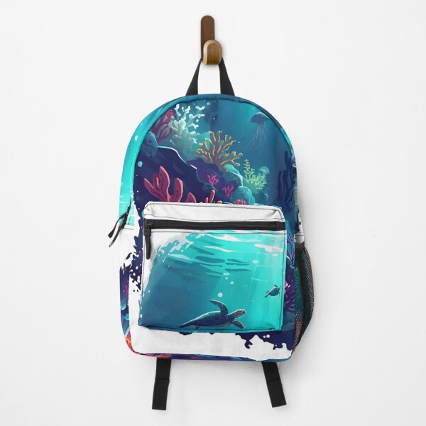 Item preview, Neon Tides – Deep Ocean Kingdom Illustration designed and sold by catcurio.