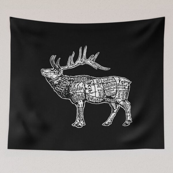 Item preview, Butcher Chart Elk designed and sold by zqouznhls28.