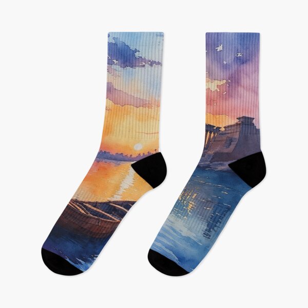 Item preview, Twilight on the Nile - Romantic Egyptian Sunset Journey Art designed and sold by DreamyArtStudio70.