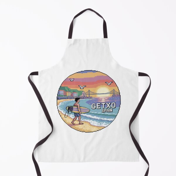 Item preview, Getxo Spain - Pixel Art Surfer Sunset Scene Style 2 designed and sold by CircinusStore.
