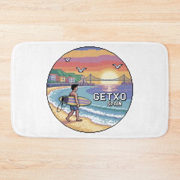 Item preview, Getxo Spain - Pixel Art Surfer Sunset Scene Style 2 designed and sold by CircinusStore.