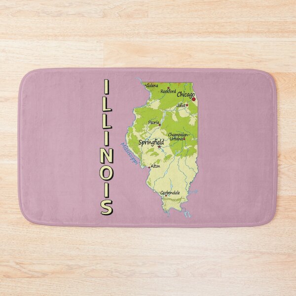 Item preview, Aesthetic Illinois State Map: Vintage Relief & Major Cities Tee designed and sold by mashmosh.