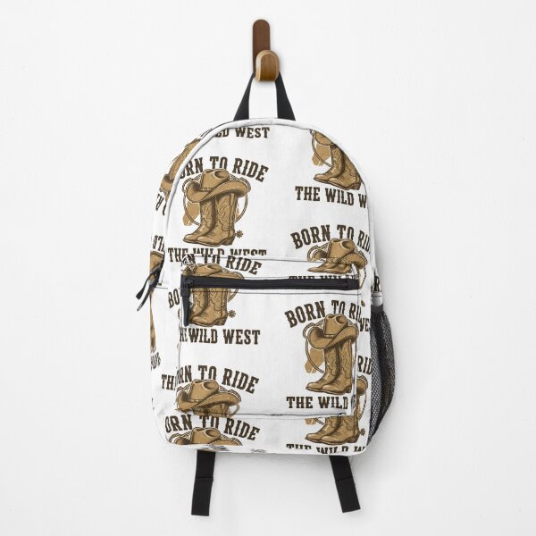 Item preview, Born to Ride the Wild West – Vintage Cowboy Emblem designed and sold by Dhenin Studio.