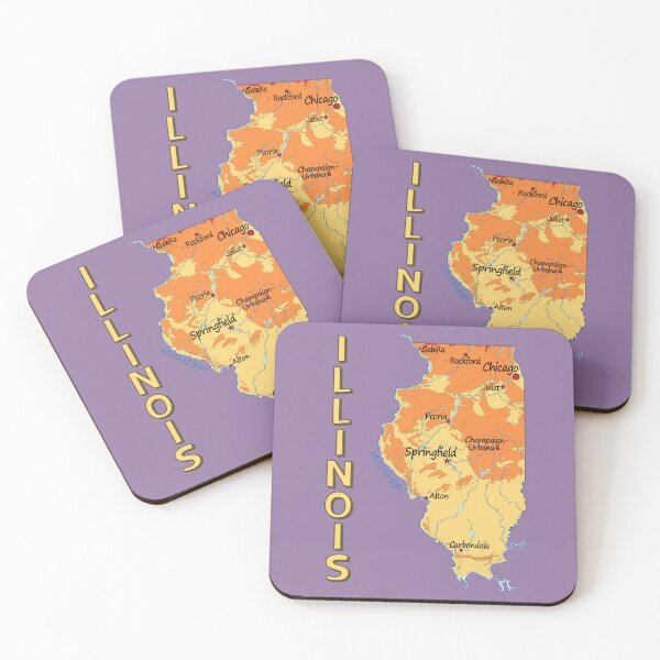 Item preview, Vintage Illinois Map: Classic State Pride & Travel Souvenir designed and sold by mashmosh.