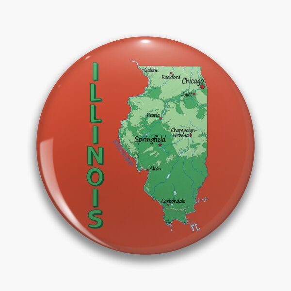 Item preview, Vintage Illinois State Map - Classic Topography & Major Cities T-Shirt designed and sold by mashmosh.