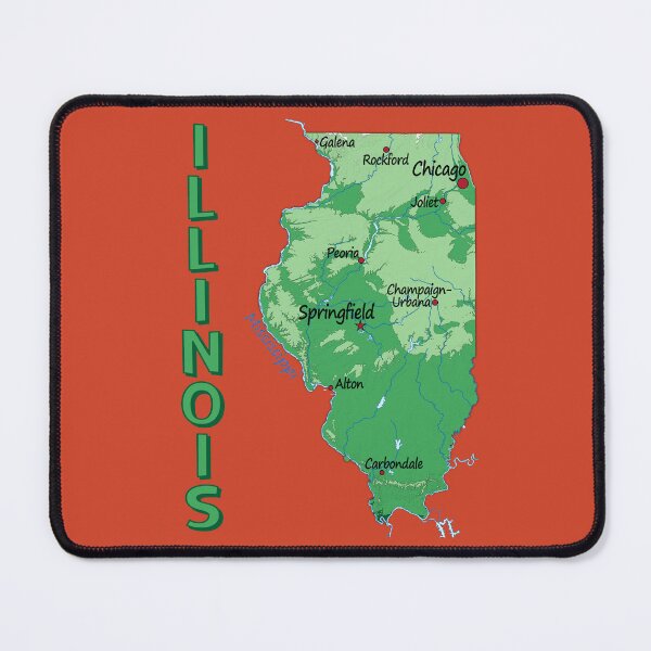 Item preview, Vintage Illinois State Map - Classic Topography & Major Cities T-Shirt designed and sold by mashmosh.