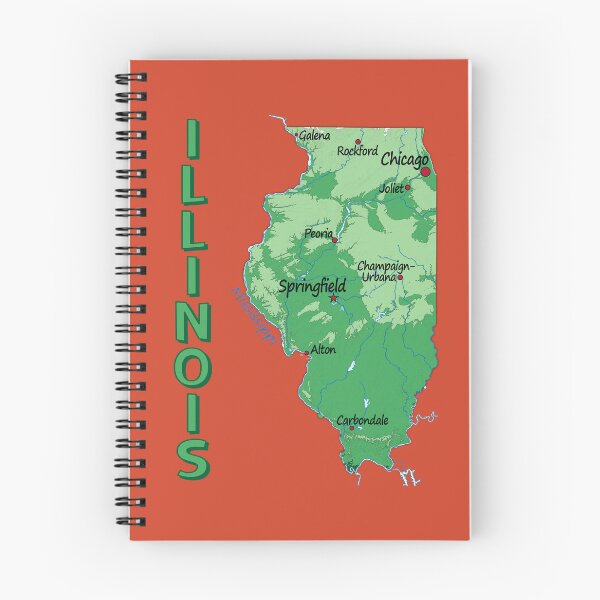Item preview, Vintage Illinois State Map - Classic Topography & Major Cities T-Shirt designed and sold by mashmosh.